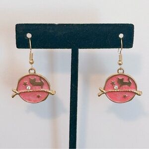 Coral + Gold Resin Earrings